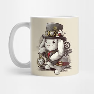 Steampunk white rabbit Mug